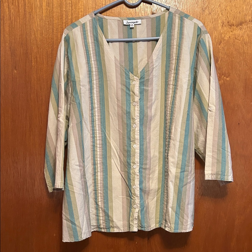 Serengeti Multicolor Striped Button-Down Shirt